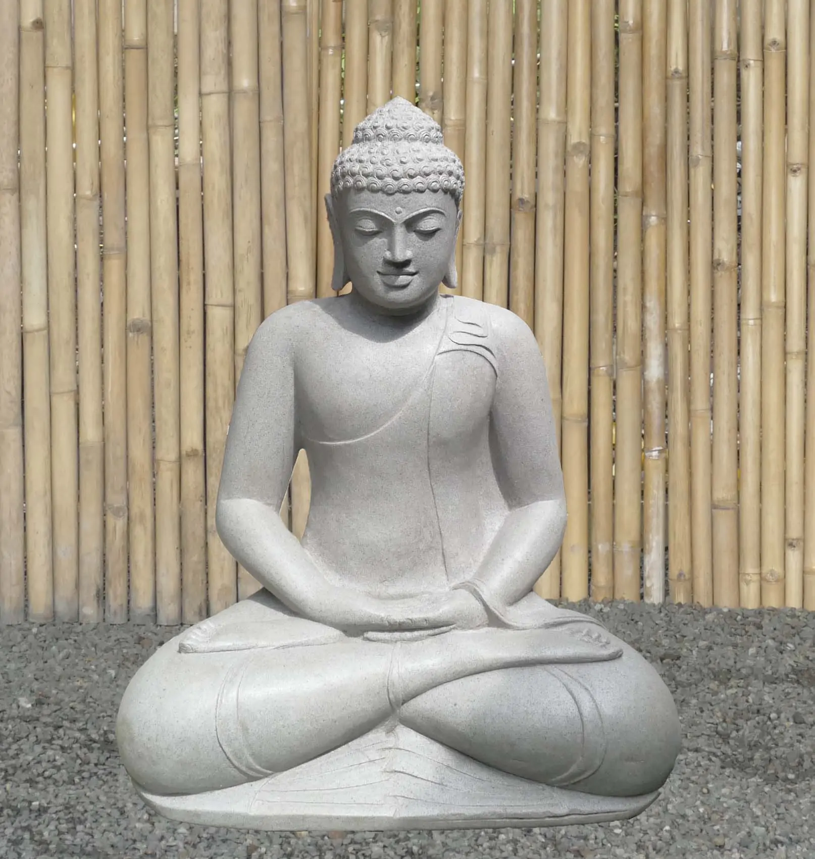  Product image 1 of the product “Seated Indian Buddha no base - gesture of meditation, in the sizes from 60cm to 100cm, Natural ”
